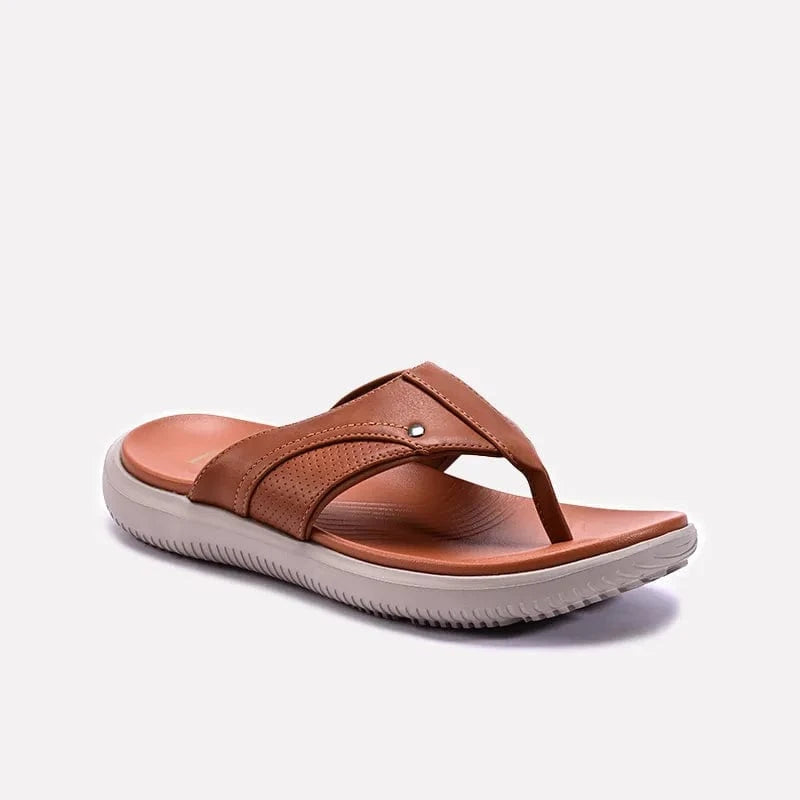 mustard comfy flip flops for men