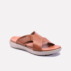 Mustard Criss Cross Soft Slippers 0151067