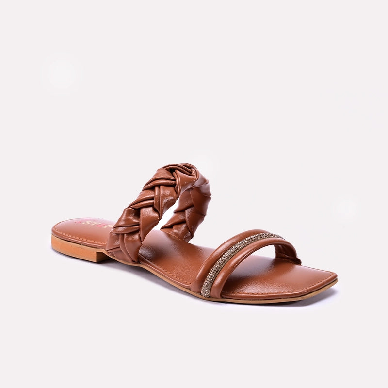 Mustard Fancy Slippers For Women