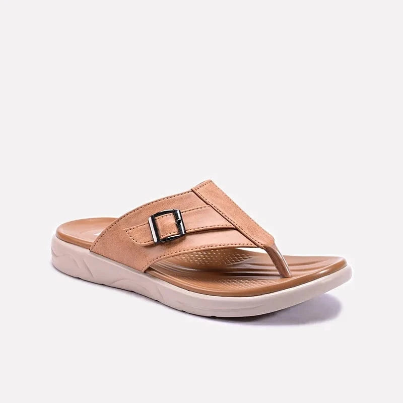 mustard stylish flip flops for men