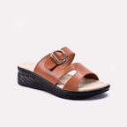 Mustard Womens Wedge Slippers