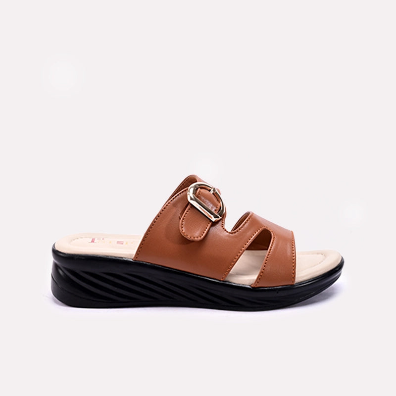 Mustard Wedge Slippers