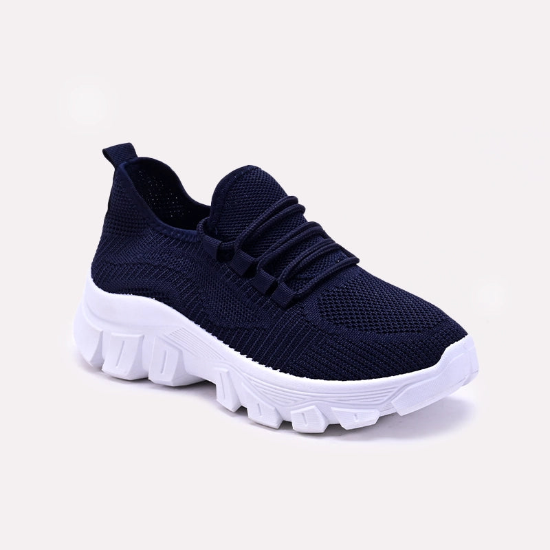 Navy Blue Chunky Slip On Sneakers 0440847