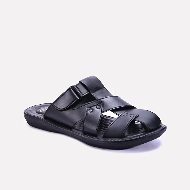 neville black casual slippers