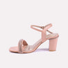 nia peach heel sandals for women