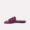 niam maroon flat slippers for women