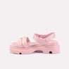 nina pink chunky comfy sandals for women