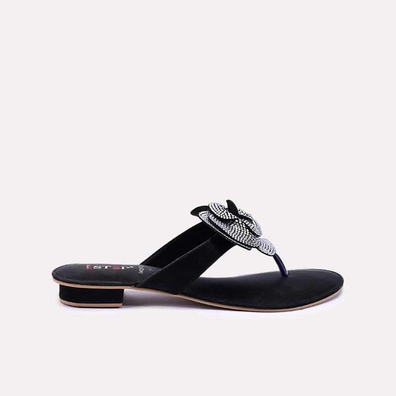 Nirvana Black Fancy Slippers 0412753