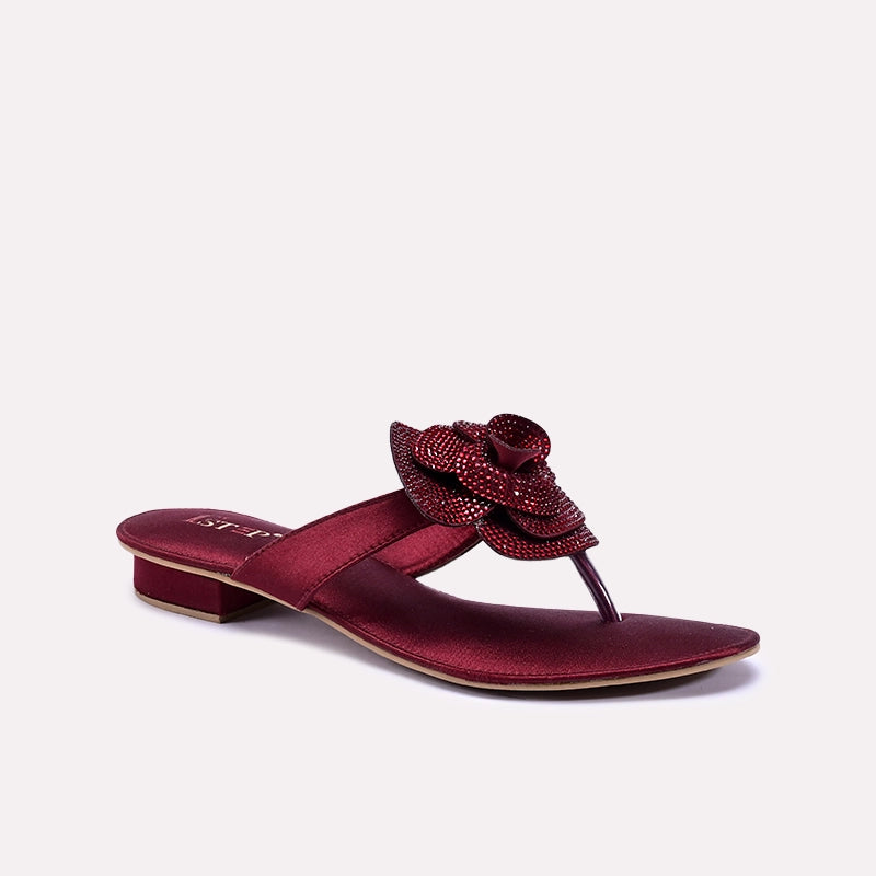 Nirvana Maroon Fancy Slippers 0412753