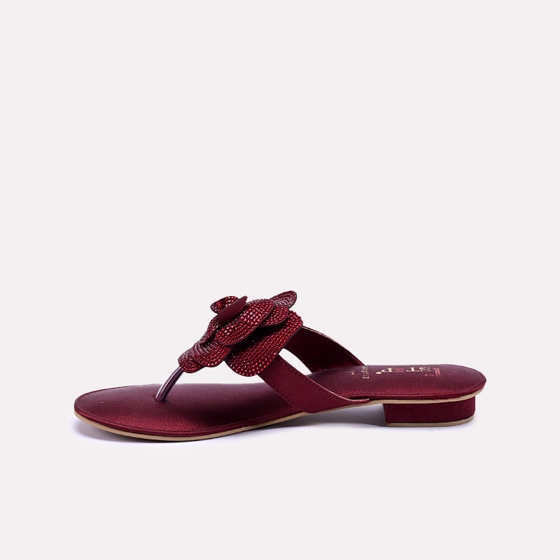 Nirvana Maroon Fancy Slippers 0412753