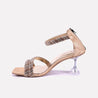 nyla gold fancy heel sandals for women