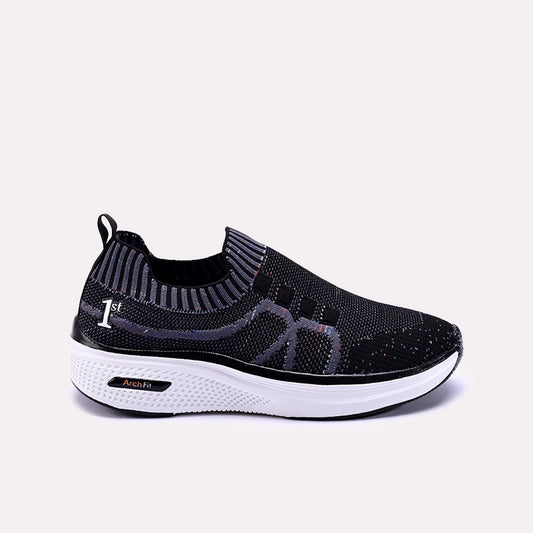 Nymira Black Slip On Sneakers 0440774