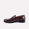 parker brown glossy dress shoes for men