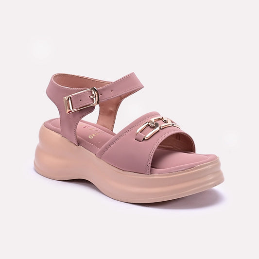 Peach Casual Platform Sandals 0421501