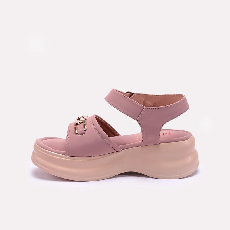 Peach Casual Platform Sandals 0421501