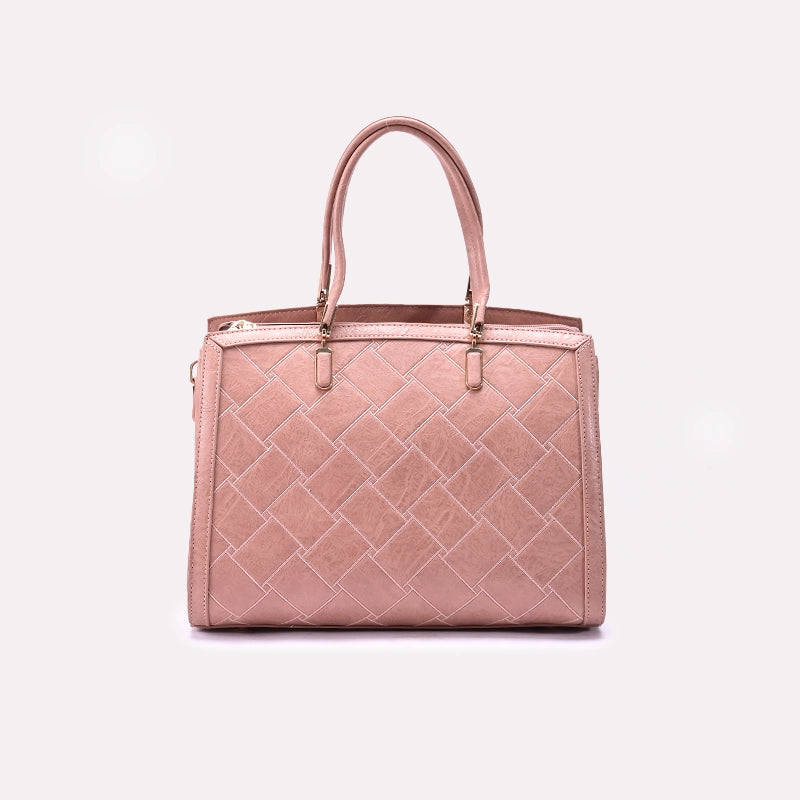 Peach Casual Shoulder Bag