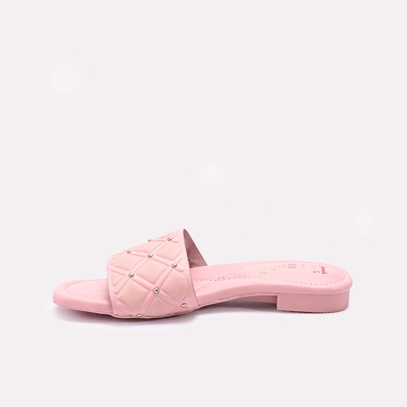 Peach Casual Slippers for Women