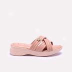Womens Peach Comfy Casual Slippers