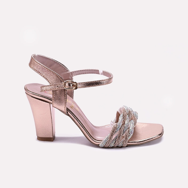 Womens Peach Fancy Sandals