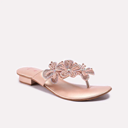 Peach Fancy Slippers For Women