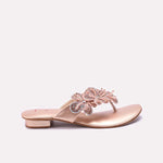 Womens Peach Fancy Slippers