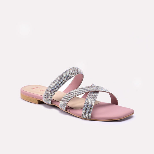 Peach Flat Fancy Slippers