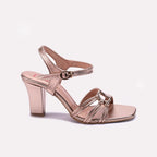 Womens Peach Heel Casual Sandals