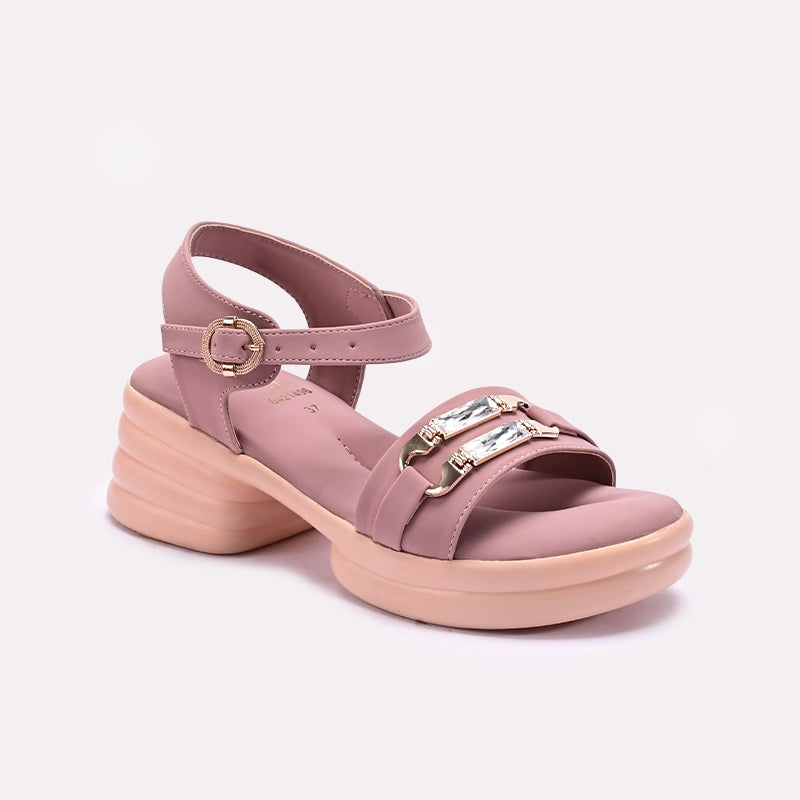 Peach Platform Sandals