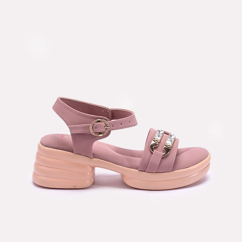 Womens Peach Platform Sandals