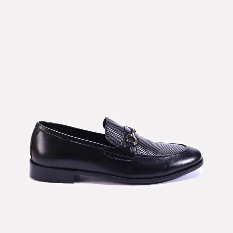 pembroke mens black formal horsebit loafers