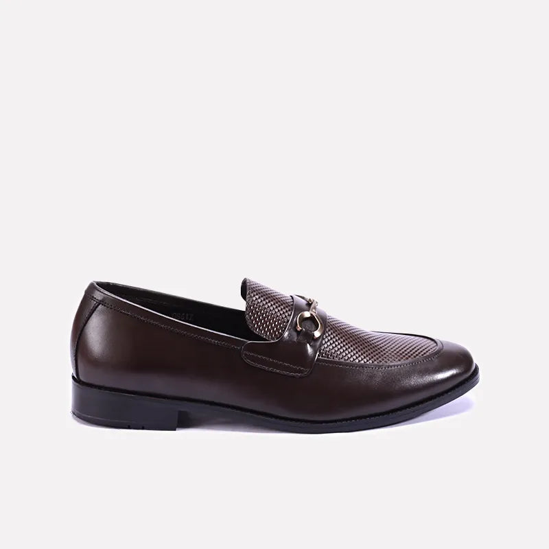 pembroke mens brown formal horsebit loafers