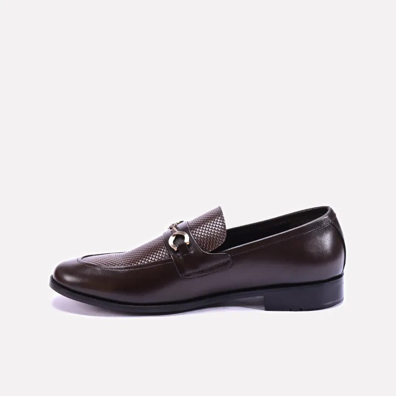 pembroke brown formal horsebit loafers for men