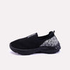 penrose black slip on sneakers for women