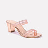 pia peach heel slippers