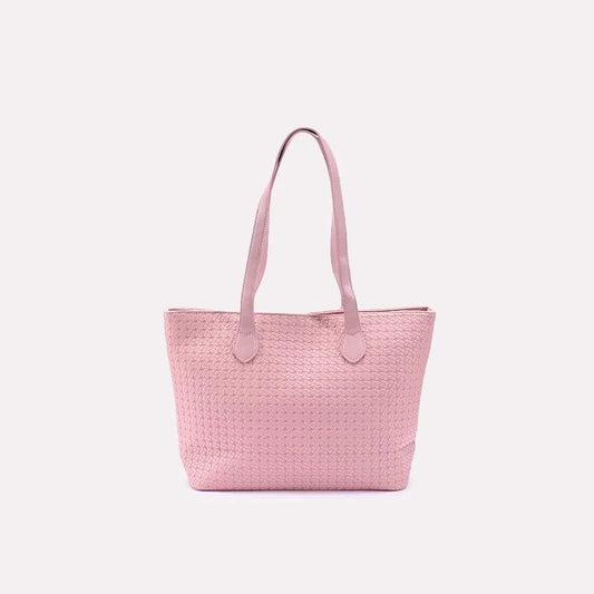 Ladies Pink Casual Shoulder Bag