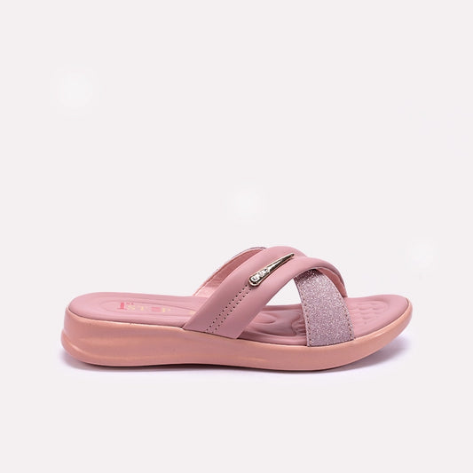 Womens Pink Comfy Casual Slippers