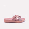 Womens Pink Comfy Casual Slippers