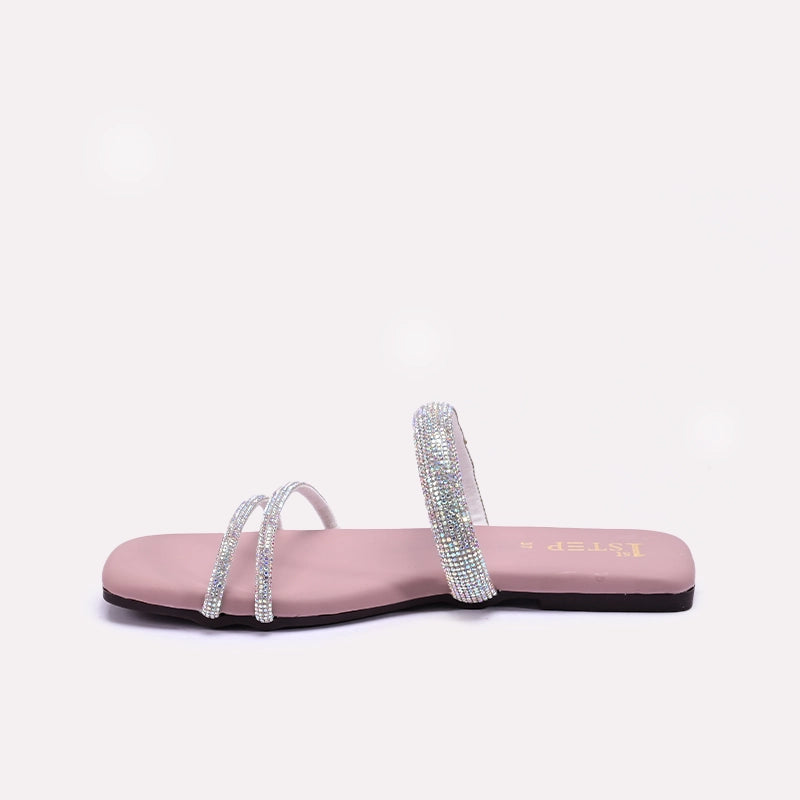 Pink Fancy Flat Slippers for Women
