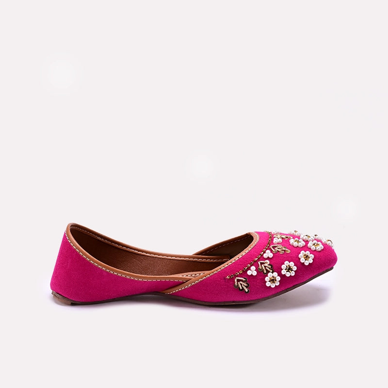 Womens Pink Khussa