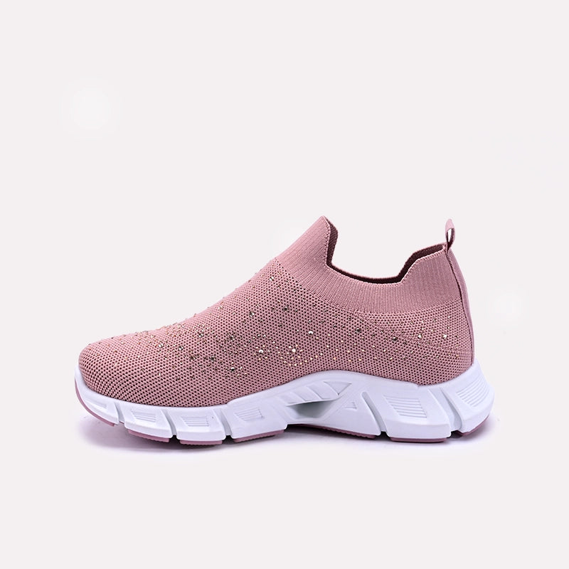 Womens Pink Slip On Sneakers
