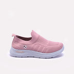 Womens Pink Slip On Sneakers