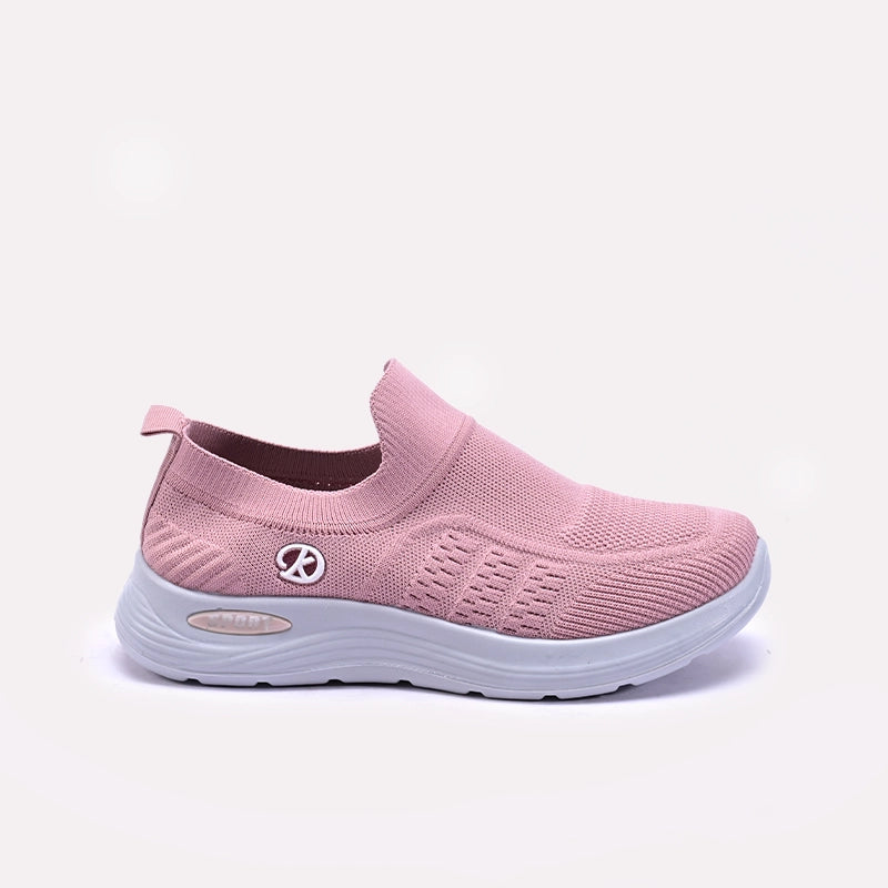 Womens Pink Slip On Sneakers