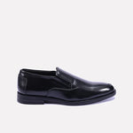 pioneer mens black slip on formal shoes