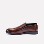 pioneer brown slip on formal shoes for men