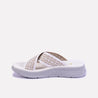 poppy white casual slippers for women