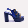 posh womens blue chunky casual sandals