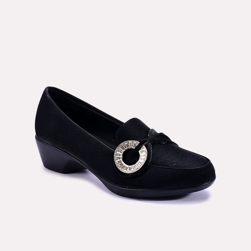 priscilla black casual court shoes