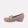 priscilla light brown casual court shoes for women