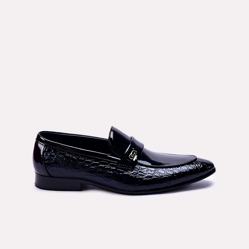 quentin mens black formal slip on shoes