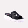 rae black comfy slippers